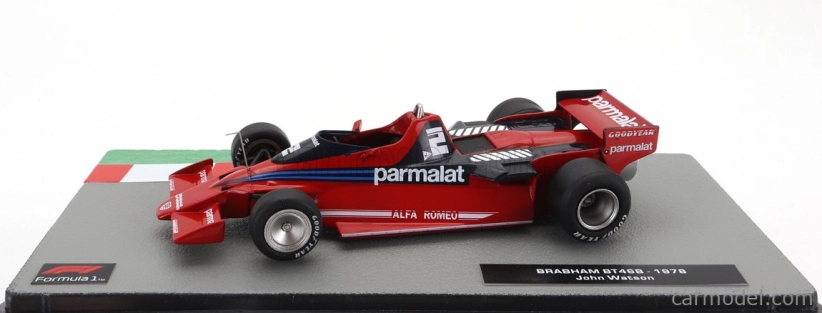 Edicola Alfa romeo F1 Brabham Bt46b Parmalat N 2 Season 1978 John Watson 1:43 Červená Modrá