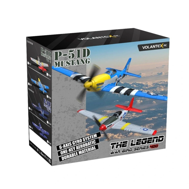 RC lietadlo Volantex Mustang P51D, modré | RCprofi.sk