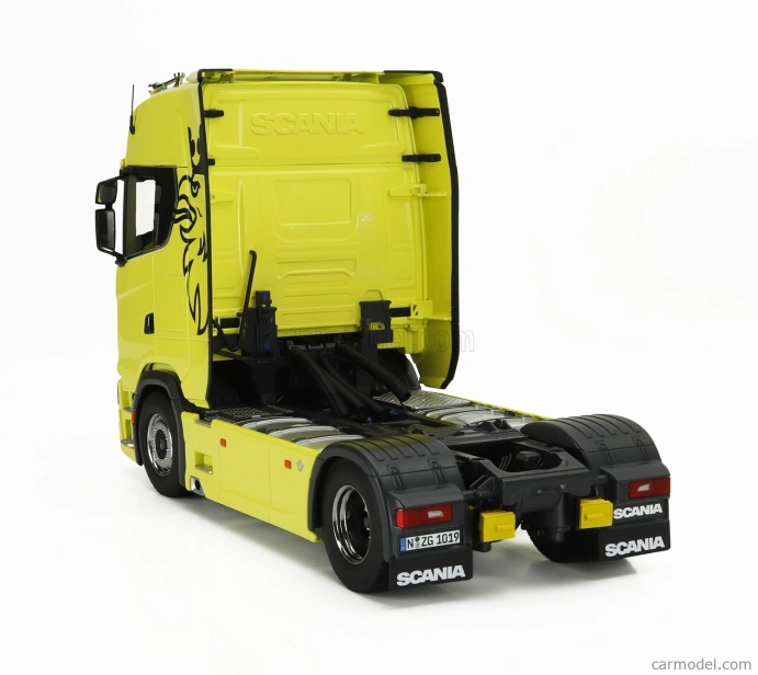 Nzg Scania S730 V8 Tractor Truck 2-assi With Vabis Logo 2017 1:18 Žlutá