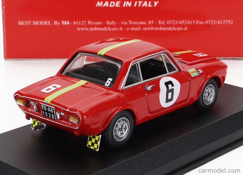 Najlepší model Lancia Fulvia 1.3 Coupe Hf N 6 Winner Rally Sanremo 1969 H.kallstrom - G.haggbon 1:43 Red