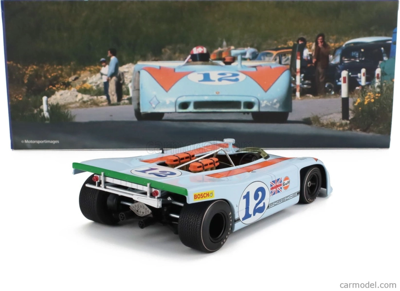 Werk83 Porsche 908/03 Spider Team Gulf N 12 Winner Targa Florio 1970 Jo Siffert - Brian Redman 1:18 Svetlo modrá oranžová