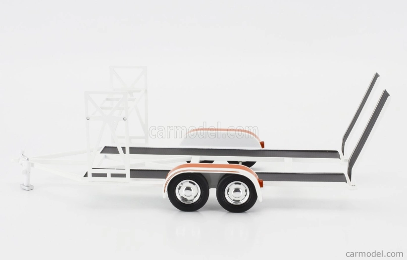 Gmp Accessories Carrello Trasporto Auto 2-assi - Car Transporter Trailer Ycid 1:18 Červená Stříbrná