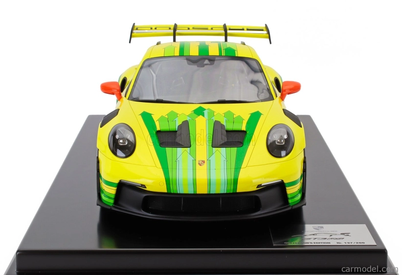 Spark-model Porsche 911 992 Gt3 Rs N 911 Coupe 2023 - Con Vetrina - With Showcase 1:12 Žlutá Zelená