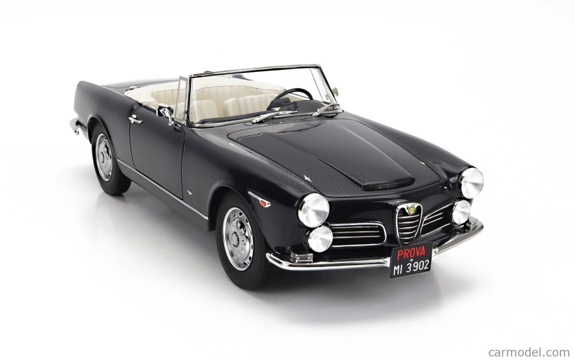 Modely v mierke Alfa romeo 2600 Spider Touring Cabriolet Open 1961 1:18 Black