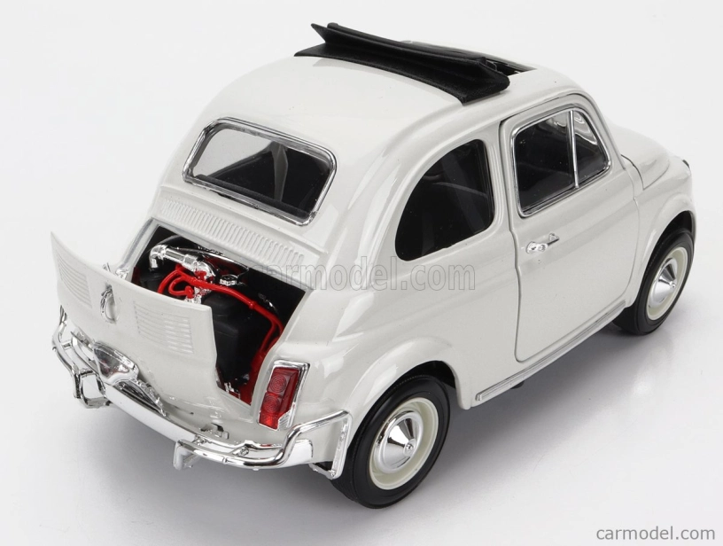 Bburago Fiat 500l Open Roof 1968 1:16 biela