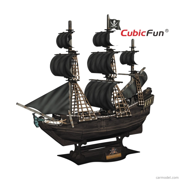 Cubicfun Puzzle Kit 3D In Foam Boat Queen Anne's Revenge Veliero, 155 dílků