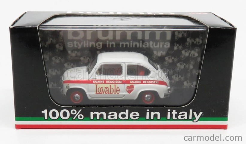Brumm Fiat 600d - Abbigliamento Intimo Lovable 1965 1:43 Bielo-červená