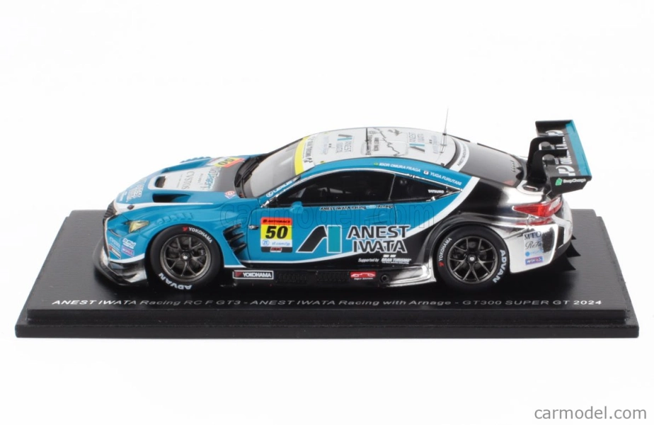 Spark-model Lexus Rc F Gt3 Anest Iwata Racing N 50 Gt300 Class Super Gt 2024 Igor Omura Fraga - Yuga Fururtani 1:43 Světle Modrá Bílá