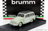 Brumm Fiat 500c Belvedere Chiusa 1951 1:43 Veľmi svetlá zelená sivá