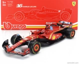 Bburago Ferrari F1  Sf-24 Team Scuderia Ferrari N 16 4th Emilia Romagna Imola Gp 2024 Charles Leclerc - Con Vetrina - With Showcase 1:18 Červená Černá
