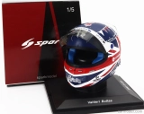 Spark-model Bell helmet F1  Casco Helmet Alfa Romeo C43 Team Stake N 77 British Gp 2023 Valtteri Bottas 1:5 Modrá Červená Bílá