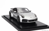 Spark-model Porsche 911 992 Turbo Coupe 2024 - 50th Anniversary 911 Turbo - Con Vetrina - With Showcase 1:18 Silver