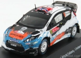 Minipartes Ford england Fiesta Rs Wrc N 10 Rally Portugal 2012 M.ostberg - J.andersson 1:43 Matná čierna biela svetlo modrá oranžová