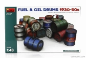Miniart Accessories Fuel And Oil Drums 1930-50s 1:48 /