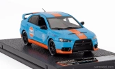 Vitesse Mitsubishi Lancer Evolution X Gulf Livery 2008 1:43 svetlo modrá oranžová