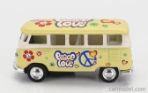 Kinsmart Volkswagen T1 Samba Minibus Flower 1962 - bez krabice 1:64 Žltá