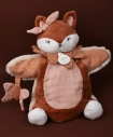 Doudou Plyšová maňuška líška Mina ružová 25 cm