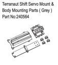 HBP240564 - Terranaut Shift Servo Mount & Body Mounting Parts ( Grey )