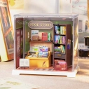 RoboTime 3D dřevěná skládačka Miniatura domečku mini Knihkupectví