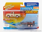 Johnny Lightning Chevrolet Stepside Pick-up s prívesom a člnom 1965 1:64 Béžová čierna