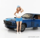 American diorama Figures Girl Car Meet 2 - Figure Iii 1:24 Bílá Modrá