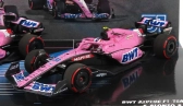 Minichamps Renault F1 Set 2x A522 Team Alpine Bwt N 14 Bahrain GP 2022 Fernando Alonso + N 31 Bahrain GP 2022 Esteban Ocon 1:43 Pink