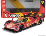 Bburago Ferrari 499p 3.0l Turbo V6 Team Ferrari Af Corse N 50 Winner 24h Le Mans 2024 Antonio Fuoco – Miguel Molina – Nicklas Nielsen 1:24 Red