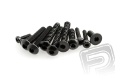 Samorezné imbusové skrutky M3x18 mm s hlavou šošovky (čierne, 10 ks)