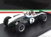 Brumm Cooper F1  T53 N 2 British Gp 1960 B.mclaren - With Driver Figure 1:43 Zelená Bílá