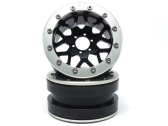 Kovové Beadlock CNC disky Absima Metsafil 2.2 PT-MESH black/silver, 2ks