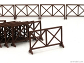 Brumm Accessories Set 5x Transenne - Street Barricades Sizes Misure 4.65cm X 2.85 Cm 1:43 Brown