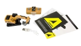 Mini kovový RC bagr, 8 kanálů, měřítko 1:64, RTR