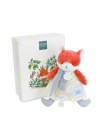Doudou Darčeková sada Plyšová líška Romarin s držiakom na cumlík 19 cm
