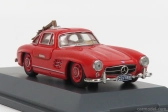 Schuco Mercedes benz 300sl Coupe Gullwing (w198) 1954 - Con Sci - With Figure And Ski 1:43 Red