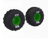 Kolesá Arrma s pneumatikami dBoots Cut Chevron, zelený disk (2)