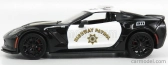 Maisto Chevrolet Corvette Z06 C7 Coupe Highway Patrol Police 2015 1:24 čierna biele zlato
