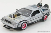 Welly De lorean Time Machine - Back To The Future 3 - Ritorno Al Futuro 3 1:24 Silver
