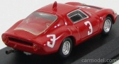 Najlepší model Abarth Ot1300 Coupe N 3 Winner Hockenheim 1967 T.hezemans 1:43 Červená