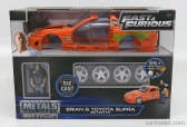 Jada Toyota Supra Mkiv 1995 - Paul Walker - With Figure Brian O'conner - Fast & Furious I (2001) 1:24 Oranžová Zelená