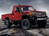 RC auto Land Cruiser Toyota, červená + náhradní baterie