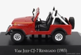 Edicola Jeep Cj-7 Renegado Open 1983 1:43 Red