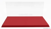 Luxbox Vetrina vitrína Base In Ecopelle Rossa - Synthetic Leather Base Red - Lungh.lenght 45.8 Cm X Largh.width 25.1 Cm X Alt.height 20.6 Cm (altezza Interna Cm 18.5) 1:12 Red