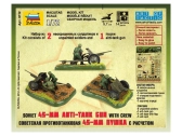 Zvezda figúrky – sovietske protitankové delo 45 mm (1:72)