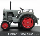 Edicola Eicher Ed25ii Tractor 1951 - Con Vetrina - S vitrínou 1:43 sivočervená