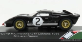Cmr Ford usa Gt40 Mkii 7.0l V8 Team Shelby American Inc. N 2 Winner 24h Le Mans 1966 B.mclaren - C.amon 1:43 Černá Stříbrná