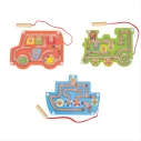 Bigjigs Toys Drevený magnetický labyrint Modrá rovina