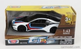Motor-max BMW I8 Coupe Gt Racing 2018 1:43 Biela čierna modrá červená