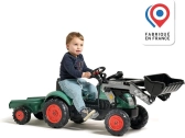 FALK - Šlapací traktor Farm Lander s nakladačem a vlečkou