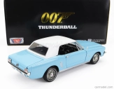 Motor-max Ford usa Mustang Convertible Spider 1967 - 007 James Bond - Thunderball - Operazione Tuono 1:18 Světle Modrá Bílá