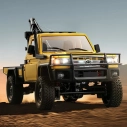 RC auto Toyota Land Cruiser s navijakom, žlté + náhradná batéria